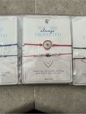 4/$100 You Are Always Protected Pink Evil Eye Bracelet Set